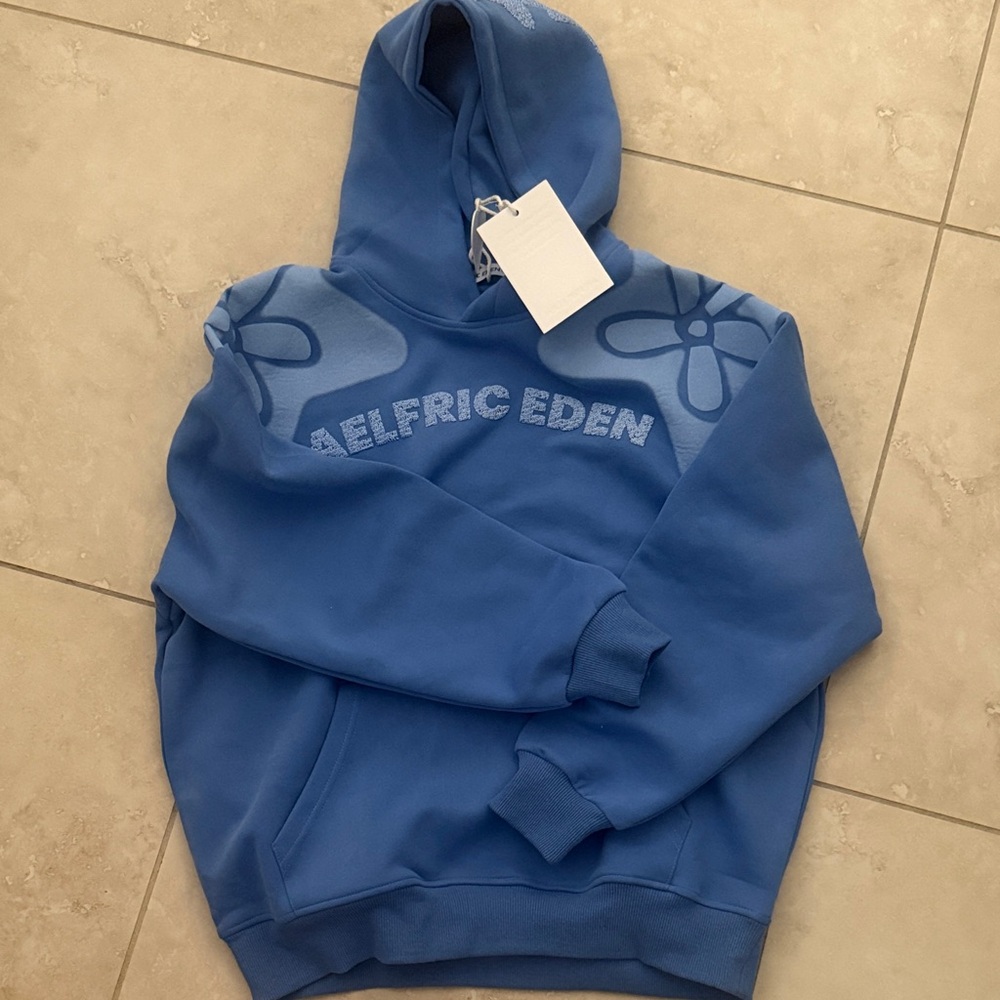 Aelfric Eden Sky Blue Graphic Hoodie